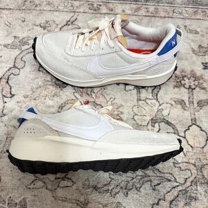 Nike White and Blue Athletic Shoes